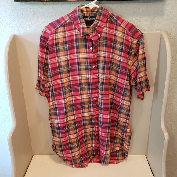 Ralph Lauren Blake Red Plaid Shirt sz M - Picture 2 of 6